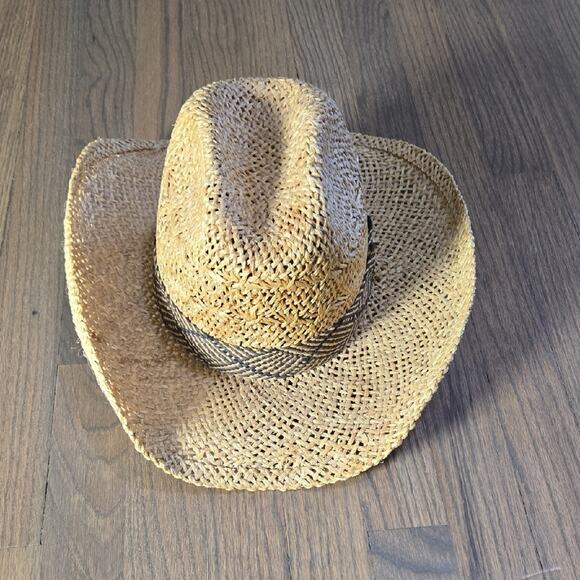 Larry Mahan's Straw Cowboy Hat with Braided Band - Picture 3 of 12